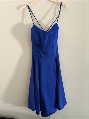Cobalt Blue Spaghetti Strap Mini Dress
